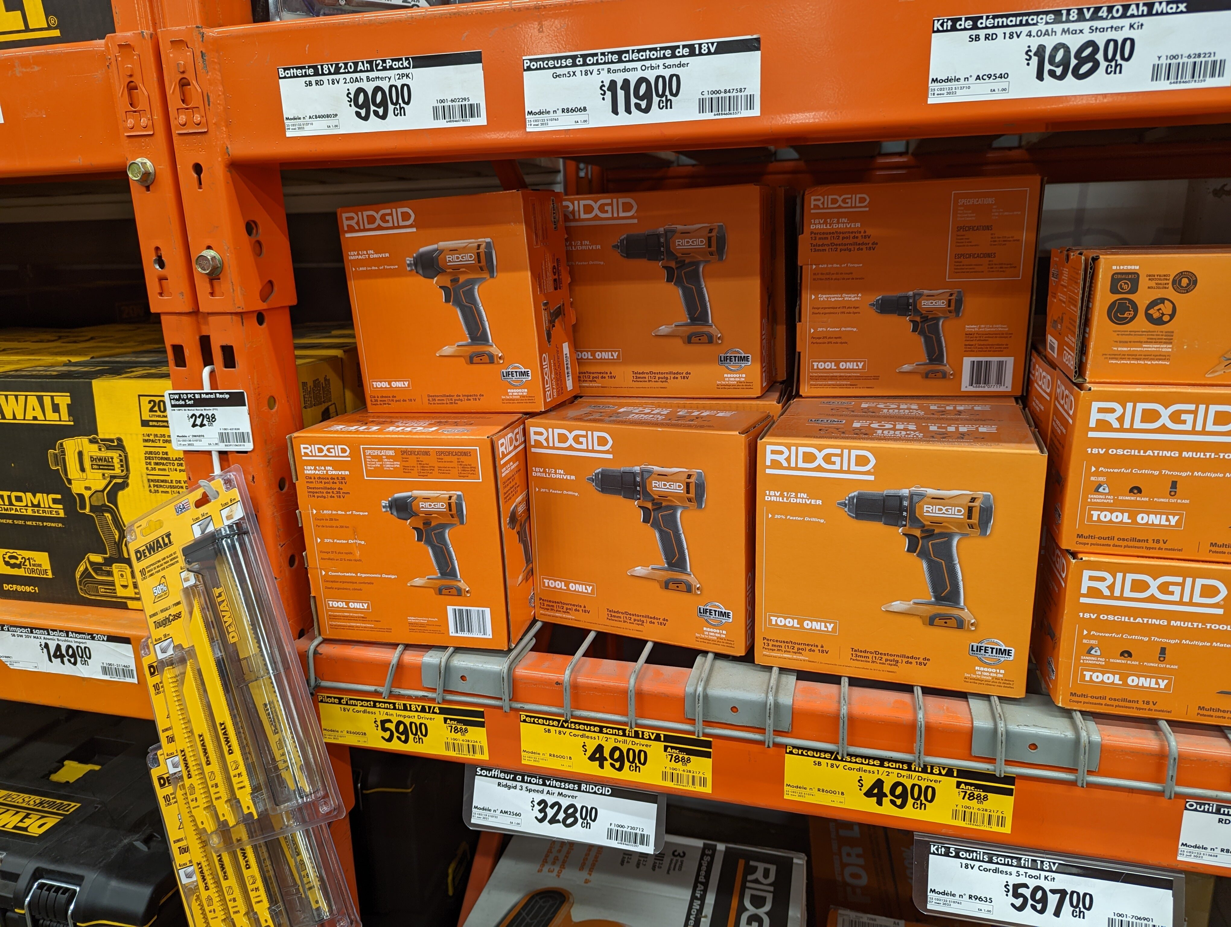 [Home Depot] Clearance Ridgid Drill/Driver 35 and Ridgid Impact