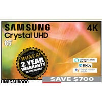 Samsung 85" UHD 4K Smart Crystal Display TV