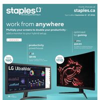 Staples - Weekly Deals - Work From Anywhere Flyer