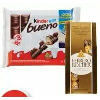 PC Chocolate Seashells, Kinder Bueno Multipack Bars or Ferrero Bags