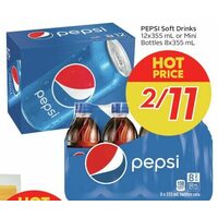 Pepsi Soft Drinks or Mini Bottles