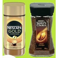 Nescafe Gold Instant Coffee or Sweet and Creamy, Taster's Choice
