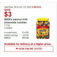 M&M's Peanut Milk Chocolate Candies