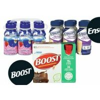 Boost or Glucerna or Ensure Meal Replacement Beverages 