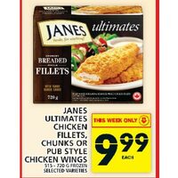 Janes Ultimates Chicken Fillets, Chunks Or Pub Style Chicken Wings
