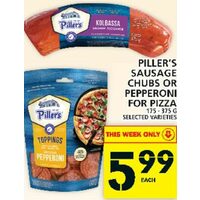 Piller's Sausage Chubs Or Pepperoni For Pizza