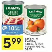 E. D. Smith Pie Filling Or Pure Pumpkin