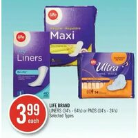 Life Brand Liners Or Pads 