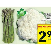 Cauliflower, Asparagus