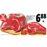 Red Grill Prime Rib Roast Chef Style or Value Pack Rib Steak