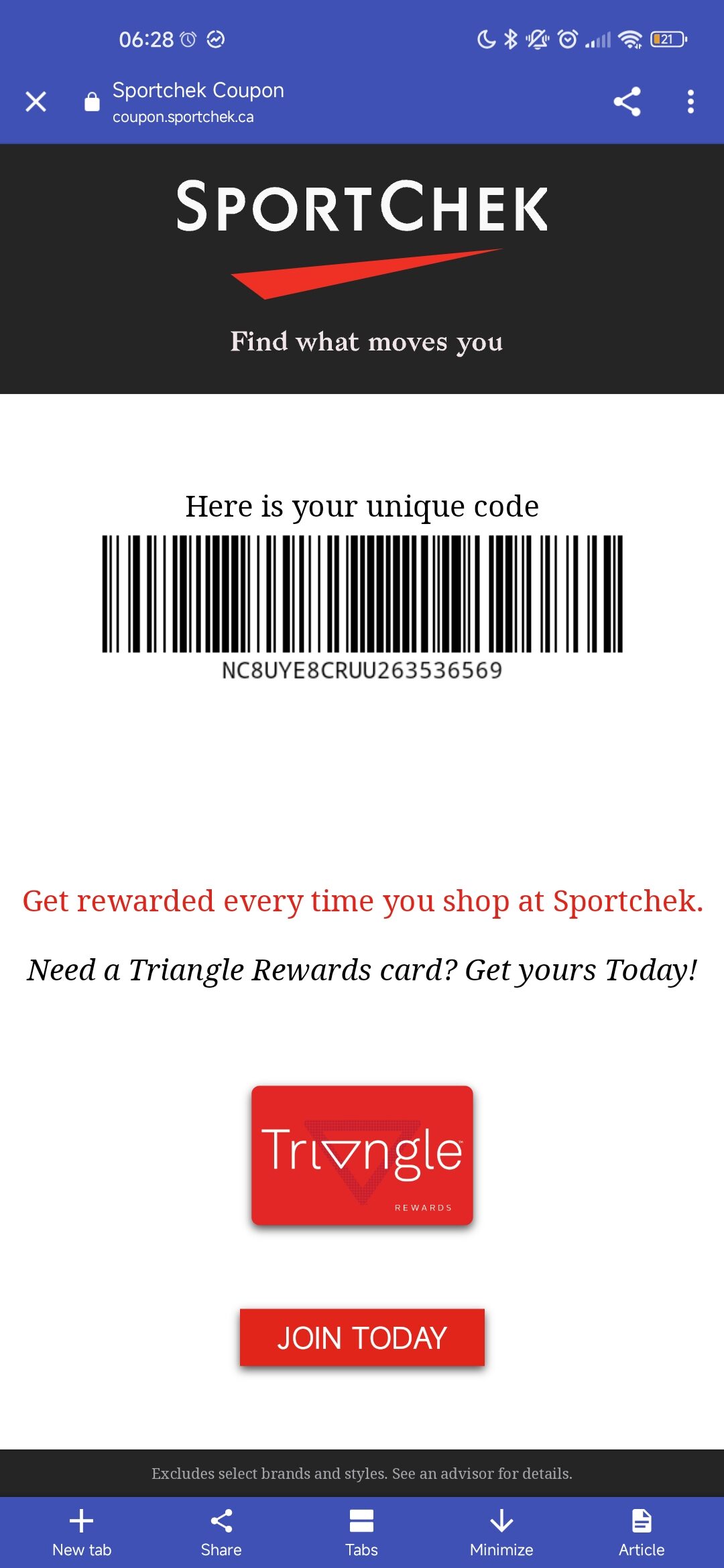 Sport Chek] Triangle Bonus Days 20x/30x (Oct14-15) & Spend $125 Get $30  Promo Card/Code (Oct14-16) - RedFlagDeals.com Forums