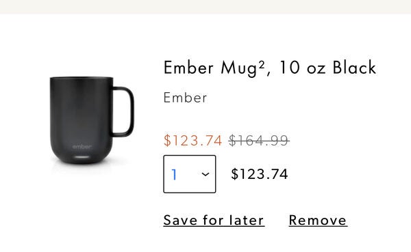 Get $30 Off Ember's Metallic-Colored 10-Ounce Smart Mug at