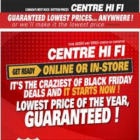 Centre HIFI - Weekly Deals - Black Friday Sale Flyer