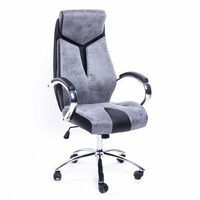 Give Grey Fabric High Back Swivel Office Chair