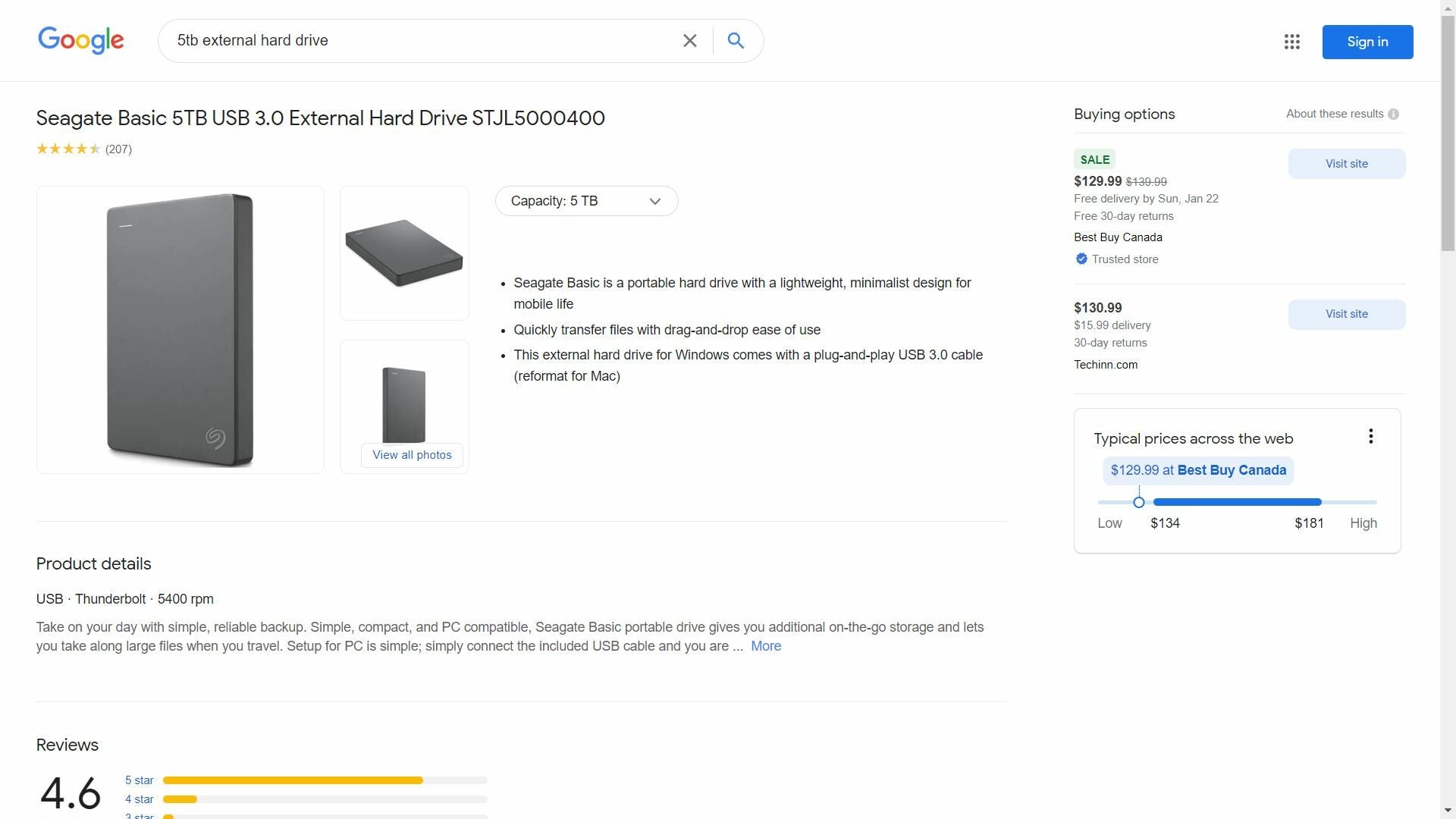 [Best Buy] Warm Deal. Portable Seagate Basic 5TB USB 3.0 External ...