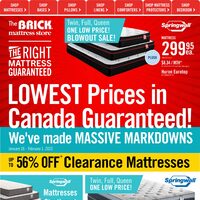 The Brick - Mattress Store - Lower Prices (AB/ON) Flyer