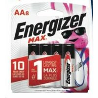 Energizer Alkaline Batteries - AA x 8