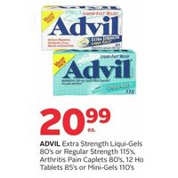 Advil Extra Strength Liqui-Gels Or Regular strength Arthritis Pain Caplets, 12-Hour Tablets Or Mini -Gels 