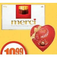 Merci or Lindt Lindor Boxed Valentine Chocolate
