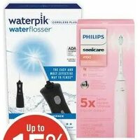 Waterpik Water Flossers, Philips Sonicare Power Toothbrush or One Battery Toothbrush With Case