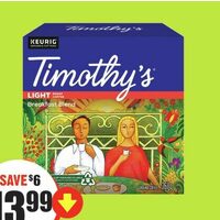 Timothy's Coffee K-Cups 