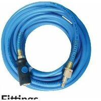 Power Fist 3/8 In. X 50 Ft Hybrid Air Hose With Safety Fittings