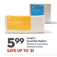 Longo's Essentials Napkins 