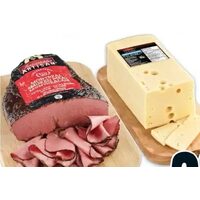 Irresistibles Artisan Montreal Smoked Meat, Corned Beef or Pastrami or Irresistibles Swiss Cheese 
