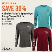 Cabela's Mens Space Dry Long- Sleeve Shirts 