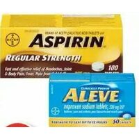 Aspirin Tablets Or Aleve Pain Relief Products