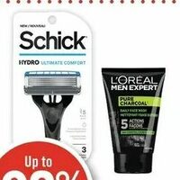 Schick Hydro Ultimate Comfort Disposable Razors, Hydro Sensitive Razor System Or L'oreal Men's Skin Care Products