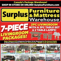 Surplus Furniture - 7-Piece Living Room Packages (Dartmouth/NS & PE) Flyer