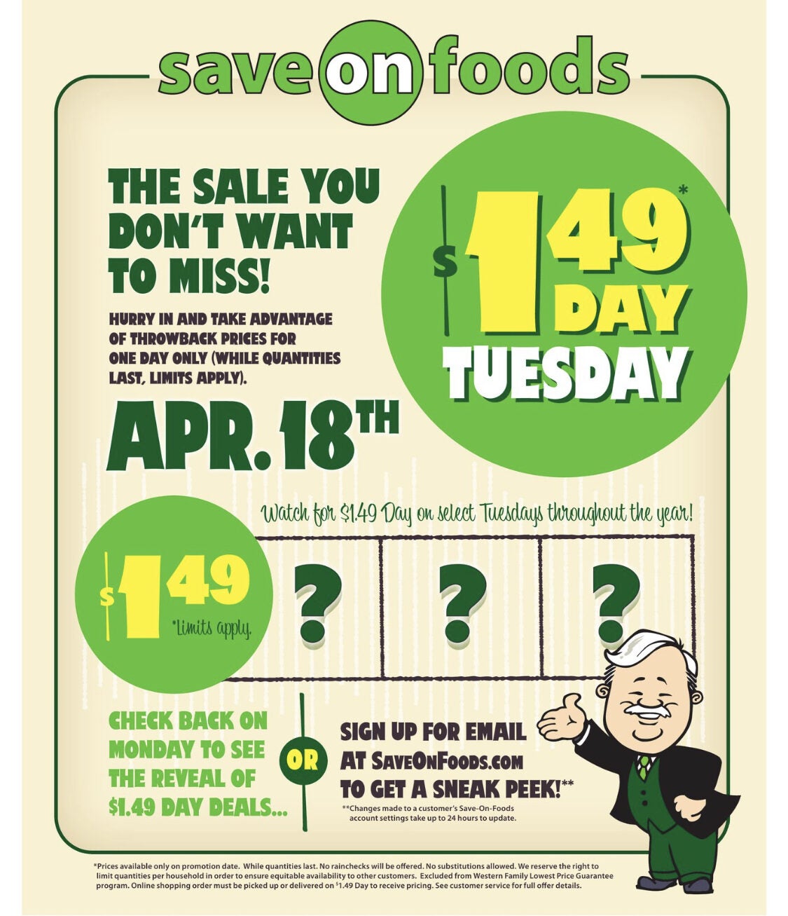 [Save On Foods] 1.49 Day Tuesday April 18 Forums