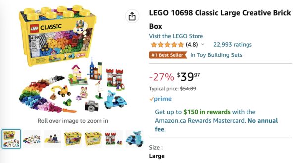 COSTCO - Lego Creator box with 1500 pieces - $39.99 : r/legodeal