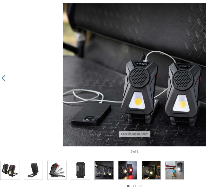 [Costco] Infinity X1 Worklight with bluetooth speaker (2pack) 19.97
