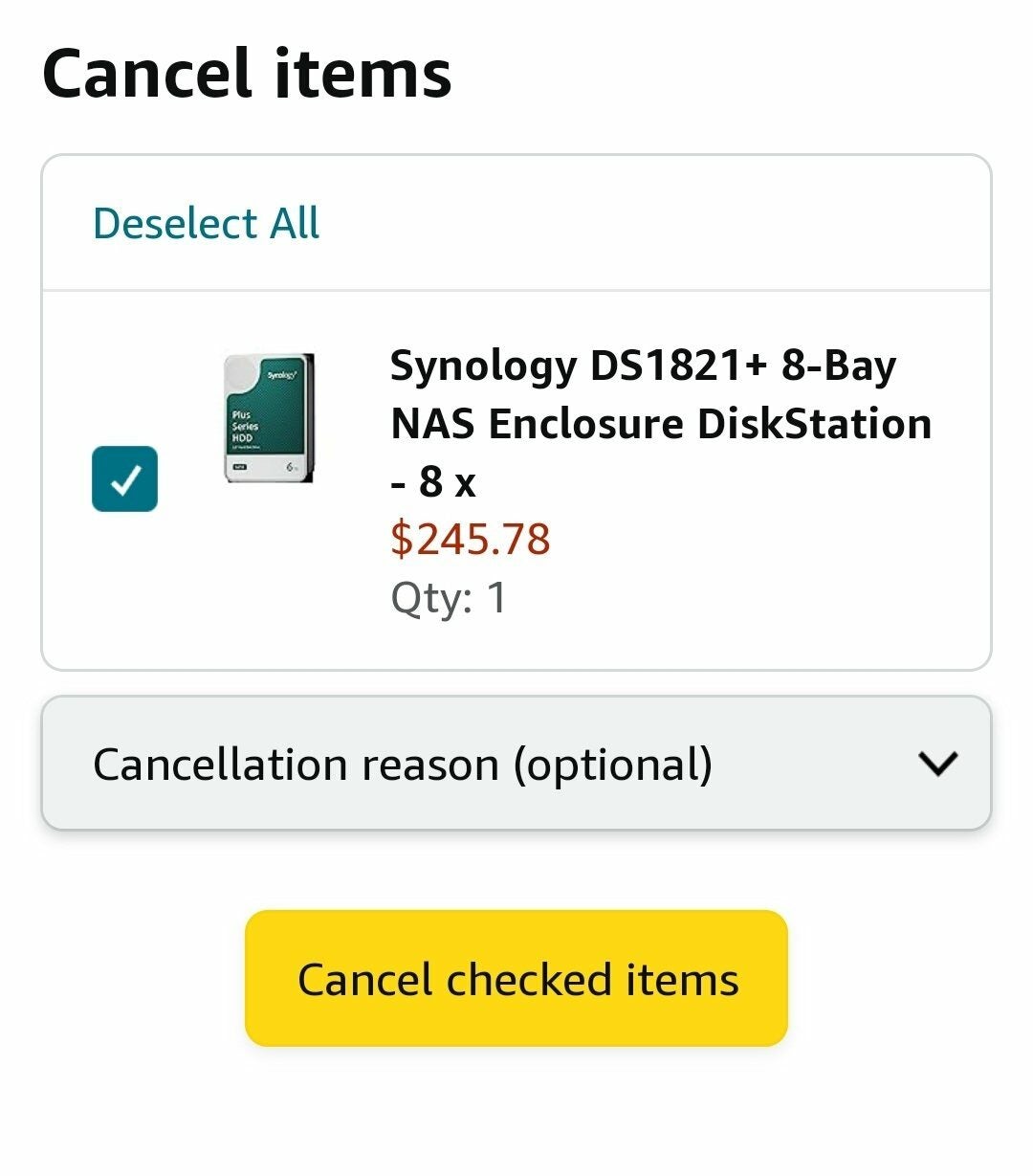 Synology DiskStation DS1821 8-Bay NAS Enclosure