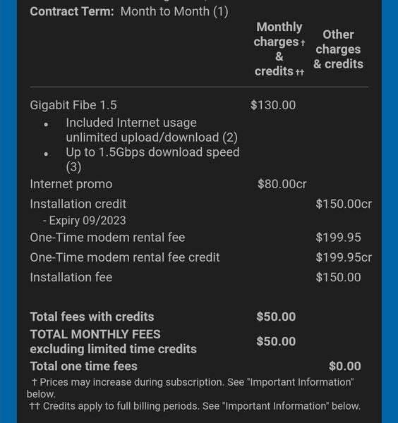 [Bell] Gigabit Fibe 1.5 Internet for $50 24 Months Discount New ...