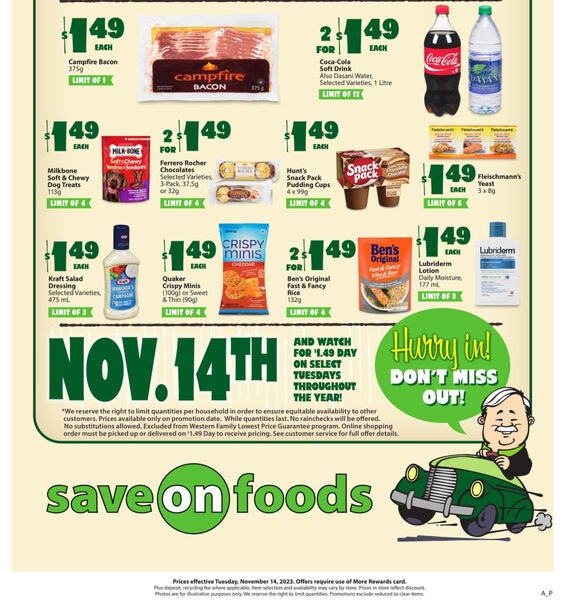 [Save On Foods] 1.49 Day Tuesday November 14 Forums