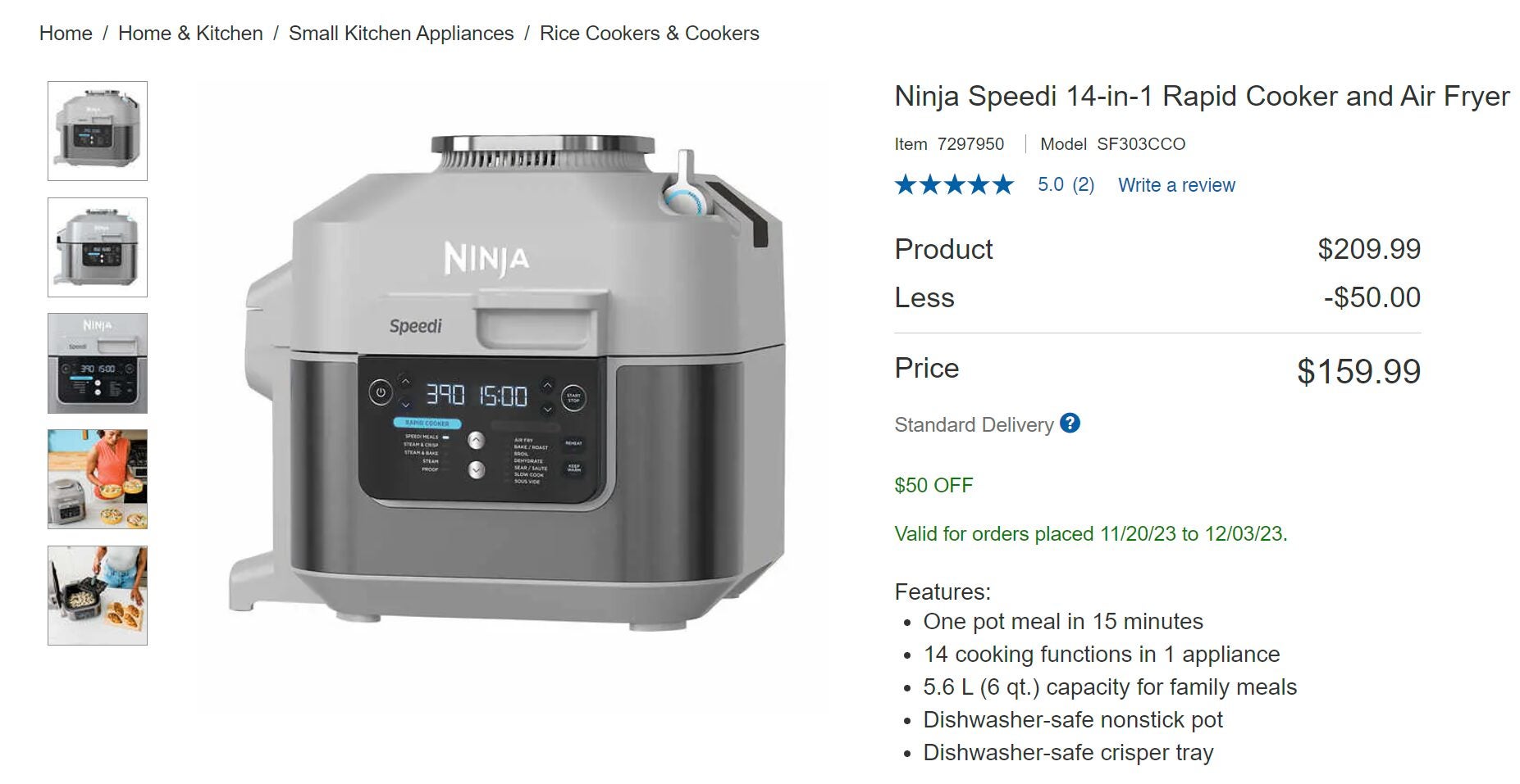 Costco] [Black Friday] Ninja Foodi XL pressure cooker 159.99$ -  RedFlagDeals.com Forums