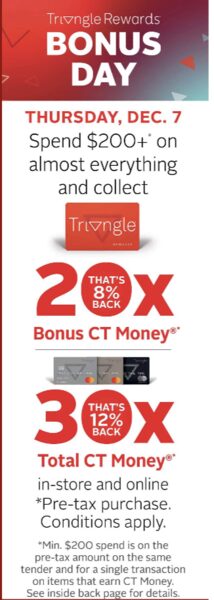 Canadian Tire - Collect 40x CT Money in 3 easy steps! 1. Download the  Canadian Tire app. 2. Register your Triangle Rewards membership. 3. Make a  qualifying purchase using your Triangle Rewards