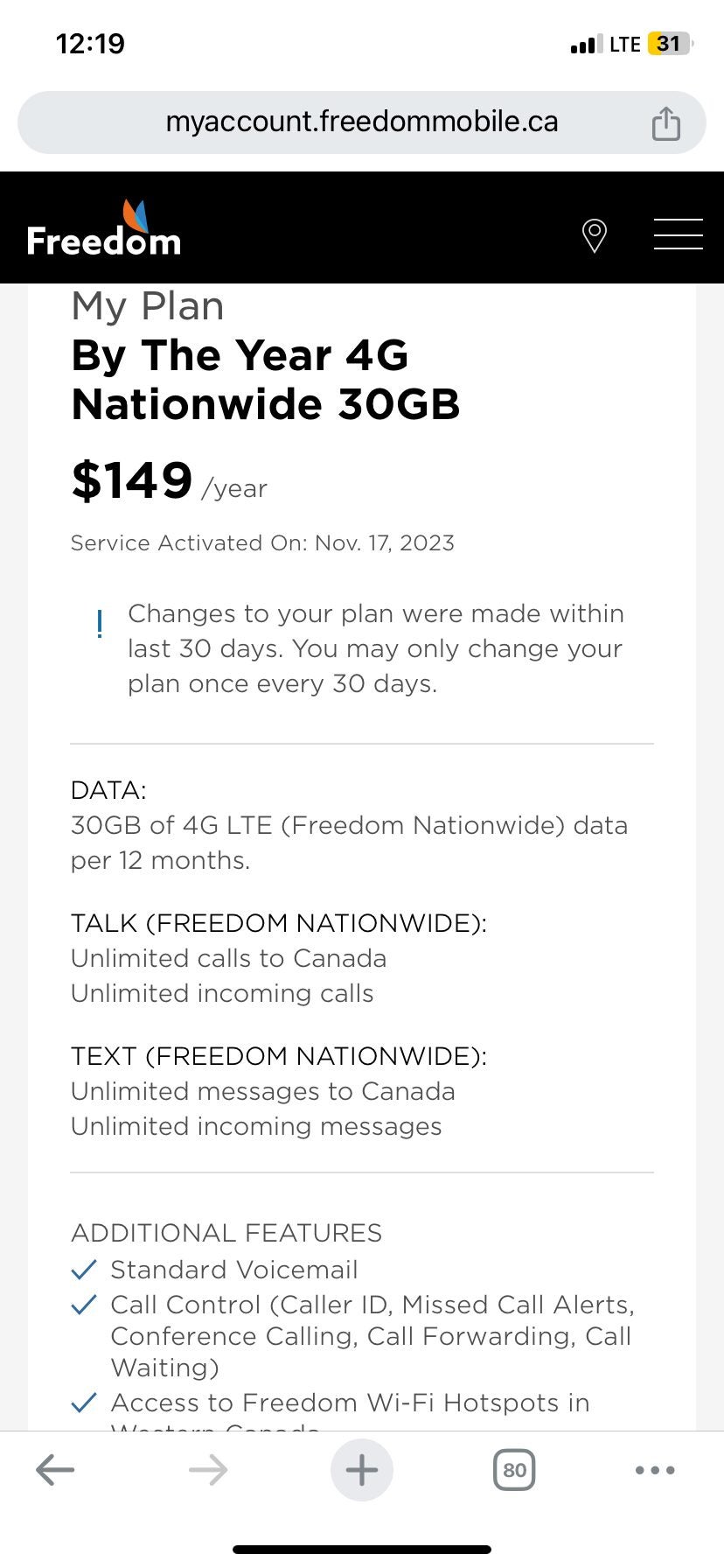 [Freedom Mobile] Prepaid 149 for 12 months with nationwide calling and 20Gb now 30GB for