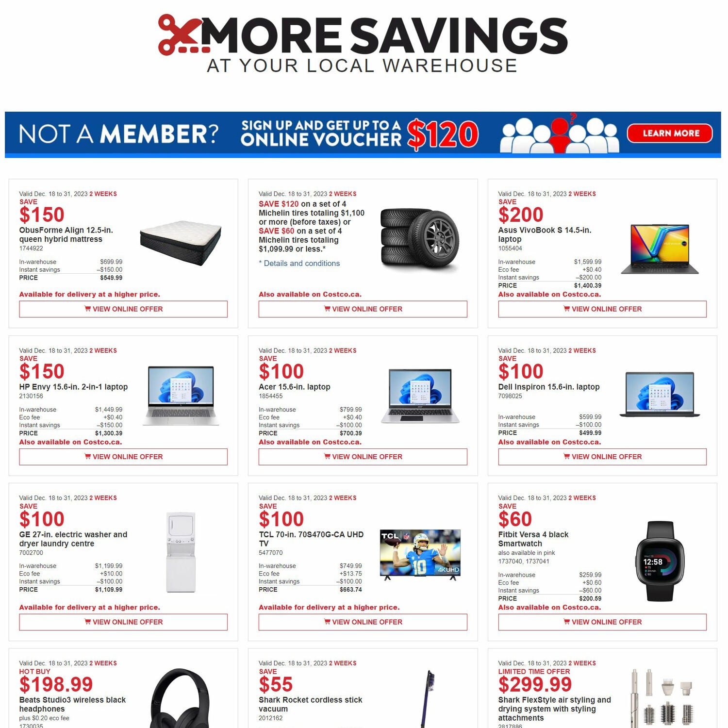 Costco Weekly Flyer - More Savings (QC) - Dec 18 – 31 