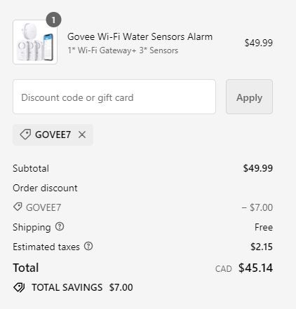 Govee Wi-Fi Water Sensor Alarm - Govee