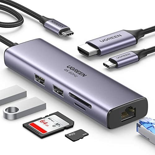 Hub 9-en-1 UGreen Revodok Pro - 100W, USB-C 3.2 + USB-A 3.2 10Gbps