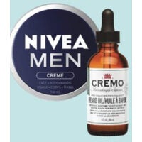 Cremo Men's Beard or Nivea Men Skin Care Products