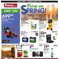 PeaveyMart - Weekly Deals - Bring On Spring (West) Flyer