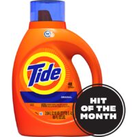 Tide Liquid Laundry Detergent, Tide Pods, Gain Flings, Downy or Gain Beads