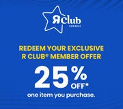 25% off one item (Lego) (R Club Member email)