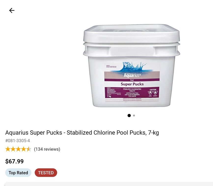 [Costco] 3in chlorine pucks 8kg $39.99 - RedFlagDeals.com Forums