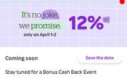 12% CASHBACK coming on Rakuten - April 1-2!
